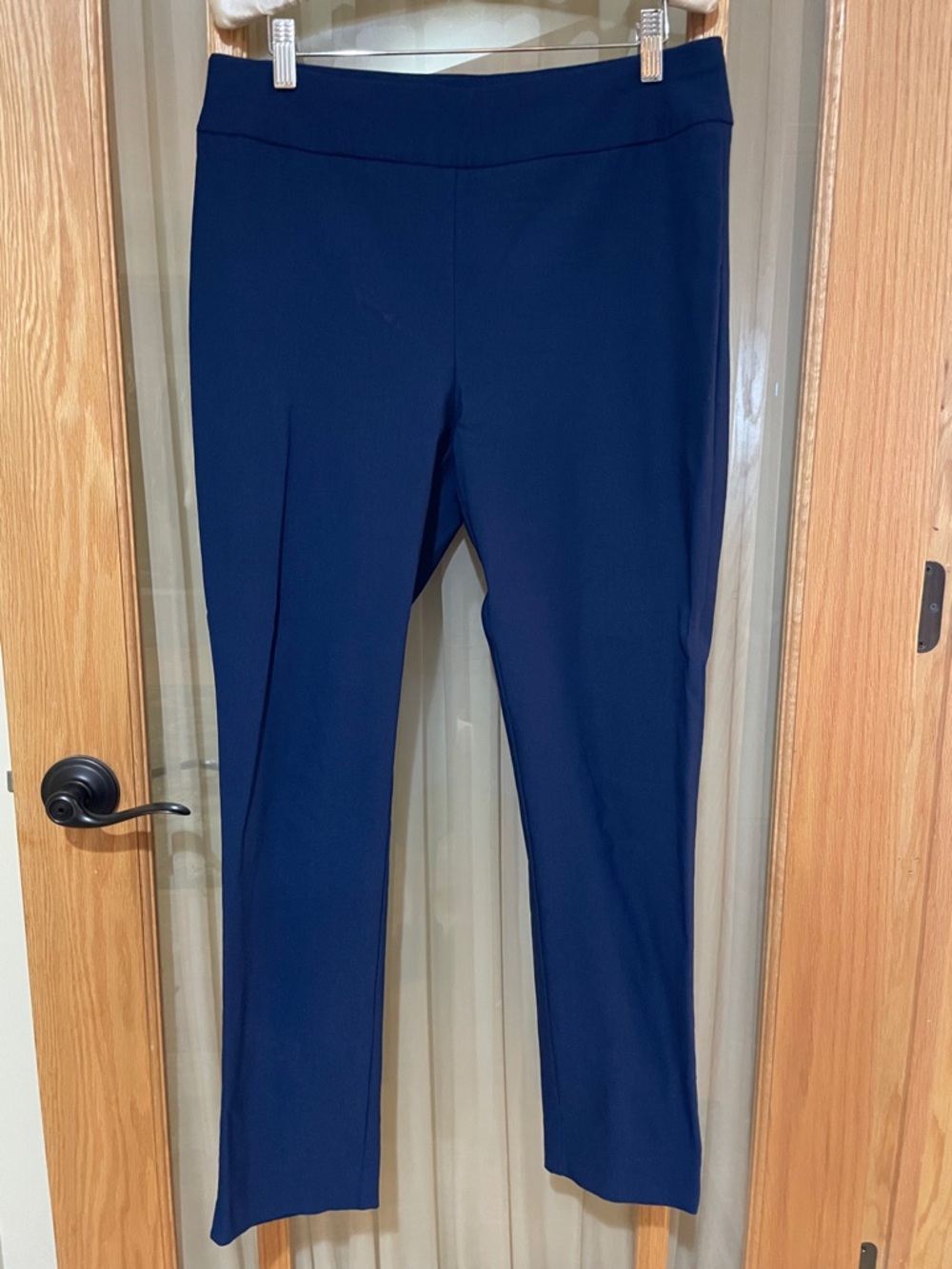 Chico’s So Slimming 1 Ankle Blue Stretch Pants